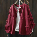Buddha Stones Fall Lace Buttons Cotton Women's Long Sleeve Knitted Cardigan Sweater With Pockets