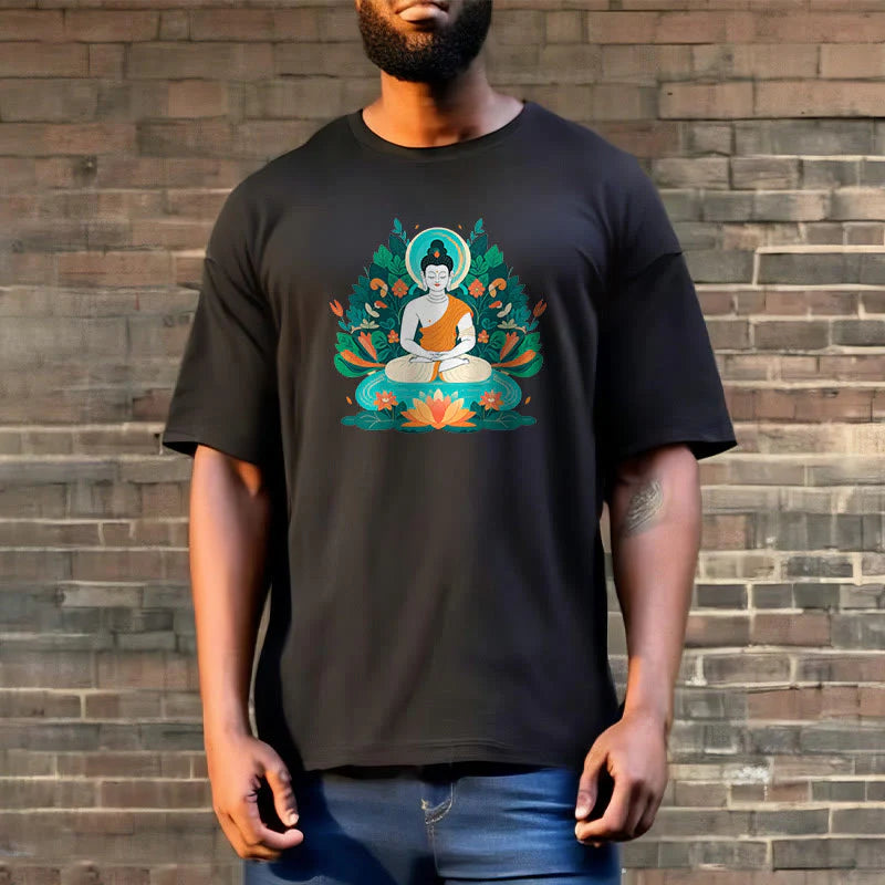 Buddha Stones Flower Grass Lotus Bodhisattva Tee T-shirt