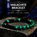 Buddha Stones Malachite Black Tourmaline Purity Bracelet