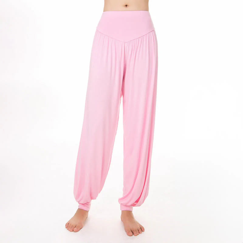Buddha Stones Plain Color Loose Modal Yoga Dance Harem Pants
