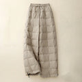 Buddha Stones Winter Drawstring Leg Opening Design Women's Cotton Pants With Pockets