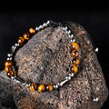 Buddha Stones Cute Bone Pattern Tiger Eye Courage Beads Bracelet