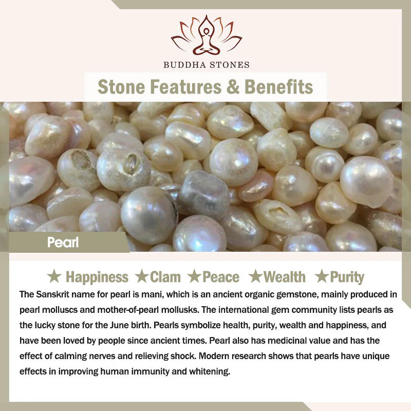 Buddha Stones Pearl Bead Peace Necklace Pendant