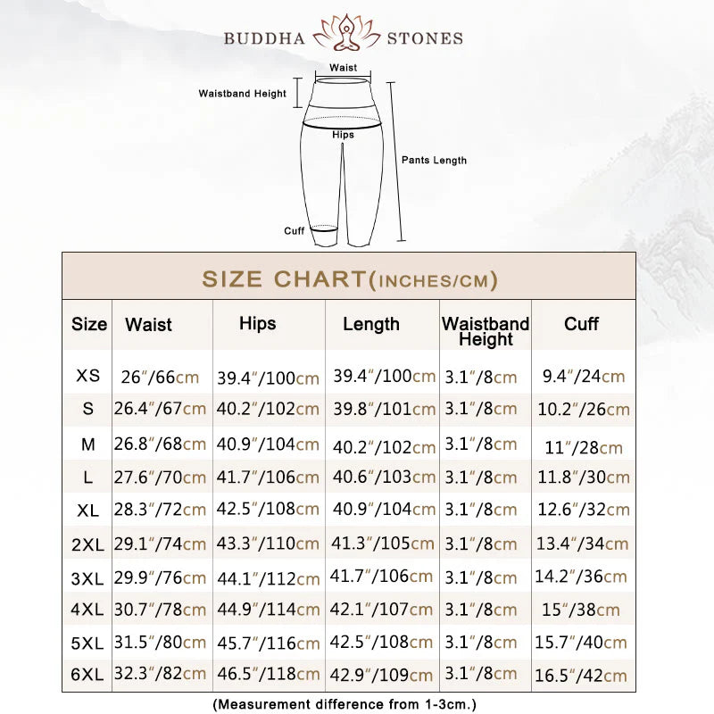 Buddha Stones Pure Cotton Mandala Pattern Parallel Flowers Women's Elastic Waist Harem Pants