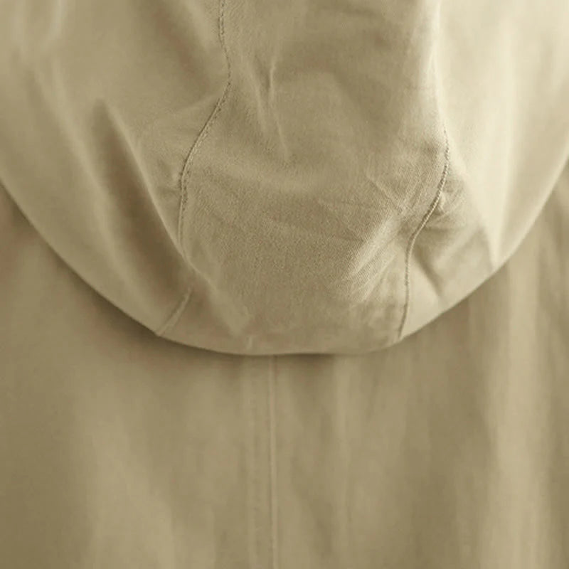 Buddha Stones Fall Vintage Hoodie Women's Cotton Linen Jacket With Front Pockets