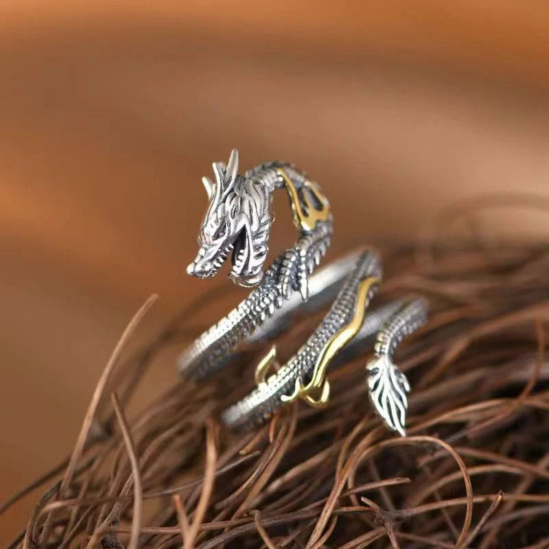 FREE Today: Strength And Wisdom Vintage Dragon Pattern Ring