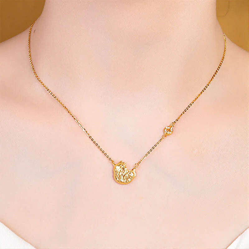 Buddha Stones Year Of The Horse Chinese Zodiac 925 Sterling Silver Coin Design Blessing Chain Necklace Pendants