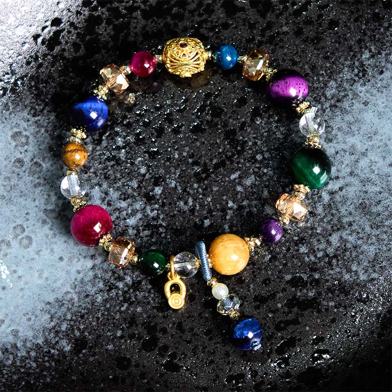 Buddha Stones Natural Colored Tiger Eye Stone Weight Balance Bracelet