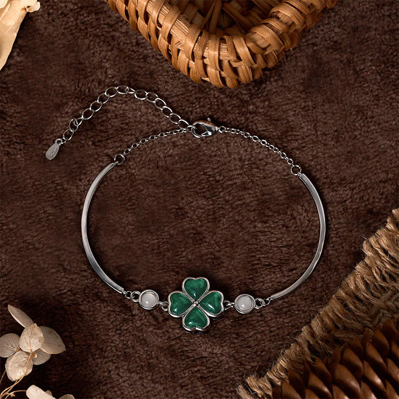 Buddha Stones FOR DEAREST MOTHER Copper Four-Leaf Clover Luck Bracelet Includes Gift Message Card