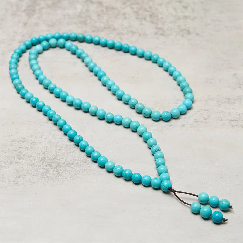 Buddha Stones 108 Beads Turquoise Wisdom Balance Mala