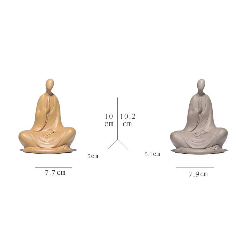 Buddha Stones Formless Buddha Prayering Ceramic Statue Zen Home Decoration 5*2.5*5.3cm