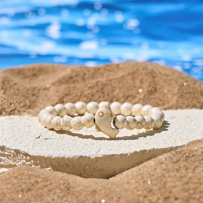 Buddha Stones Natural Various Stones Dolphin Spiritual Balance Bracelet