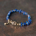 Buddha Stones Vintage Irregular Shape Design Lazurite Positive Bracelet