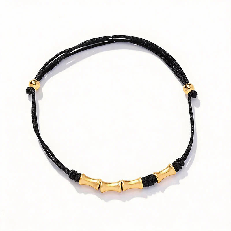 Buddha Stones 925 Sterling Silver Bamboo Design Protection Luck Braided Bracelet