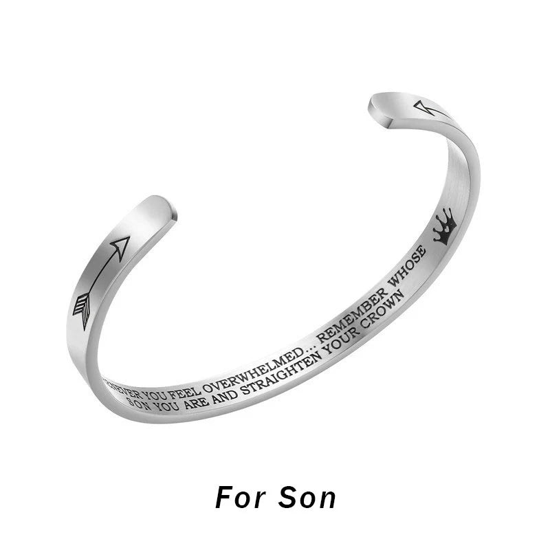 Buddha Stones Inspirational Bracelets Personalized Gift for Her Him Engraved Mantra Cuff Bangle Crown Jewelry (Extra 40% Off | USE CODE: FS40)