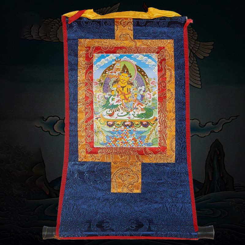 Buddha Stones Tibetan Framed Thangka Blessing Protection Decoration (Extra 30% Off | USE CODE: FS30)