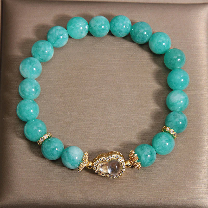 Buddha Stones Gourd Design Amazonite Stone Healing Confidence Beads Bracelet
