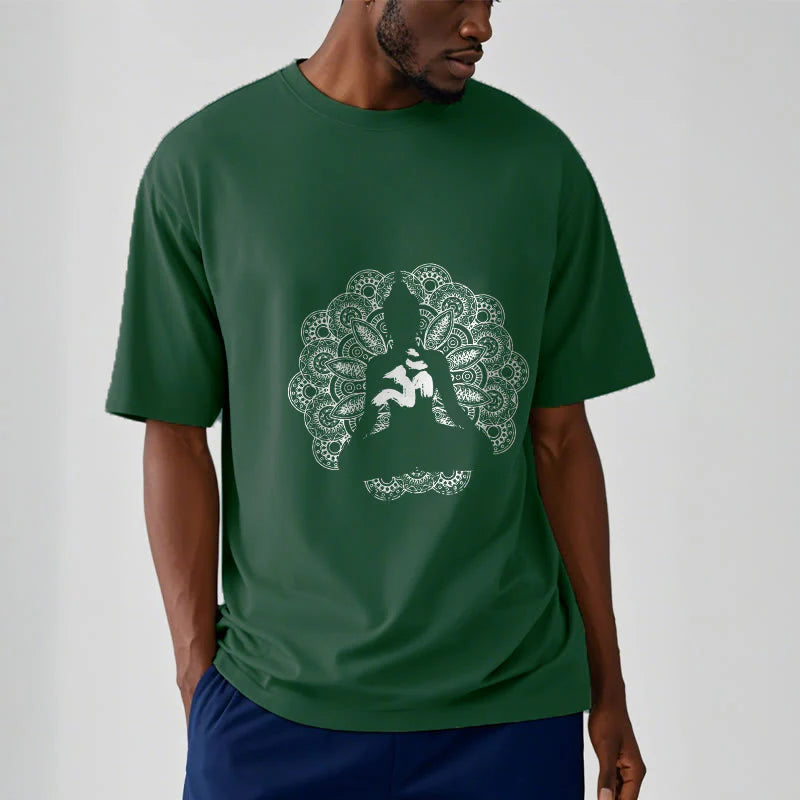 Buddha Stones Pure Color Mandala Om Symbol Pattern Tee T-shirt