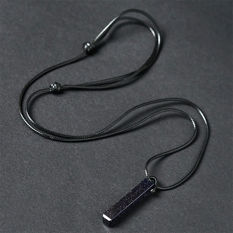 FREE Today: Transformation and Fulfilment Black Obsidian Blue Sandstone Necklace Pendant