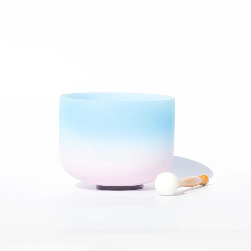 Buddha Stones Tibetan Crystal Sound Bowl Candy Color Handcrafted for Yoga and Mindfulness Meditation Singing Bowl