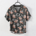 Buddha Stones Cotton Lion Waves Cloud Men's Short Sleeve Shirt Lightweight Resort Boxy Fit