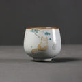 Buddha Stones Cute Cat Branches Teacup Kung Fu Tea Cup With Gift Box