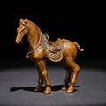 Buddha Stones Ancient Year of the Horse Alloy Home Decoration 7.5*2.6*7 cm