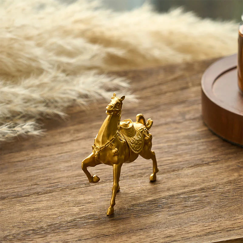 Buddha Stones Year of the Horse Ingot Success Alloy Home Decoration