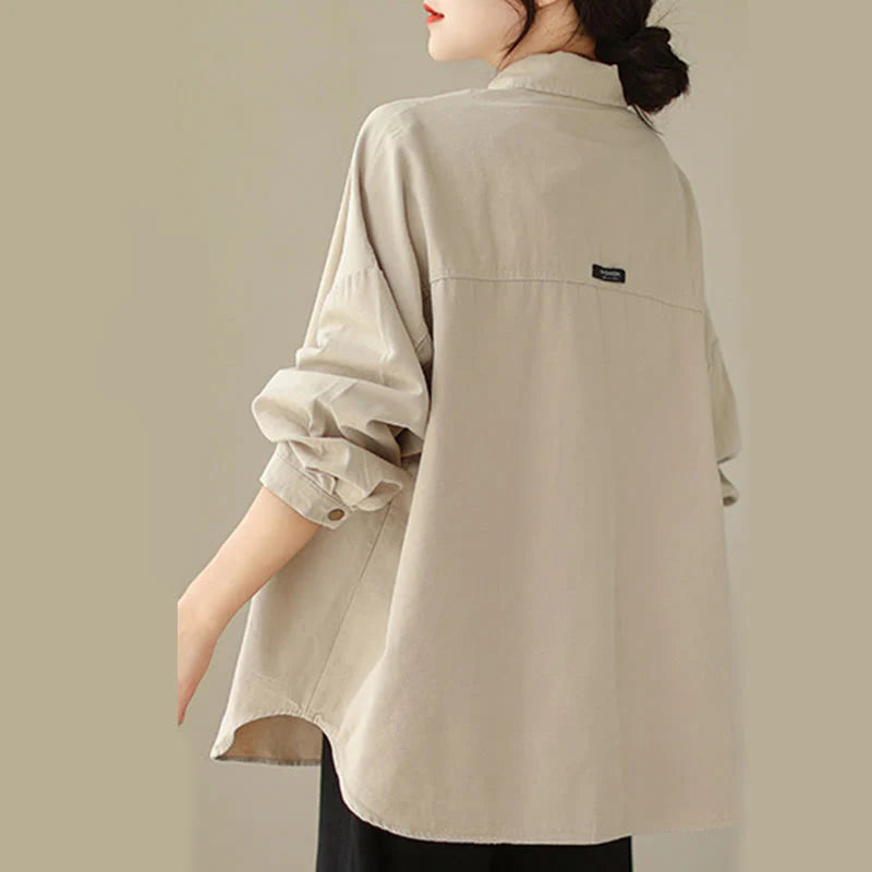 Buddha Stones Casual Solid Color Women's Long Sleeve Jacket With Pockets