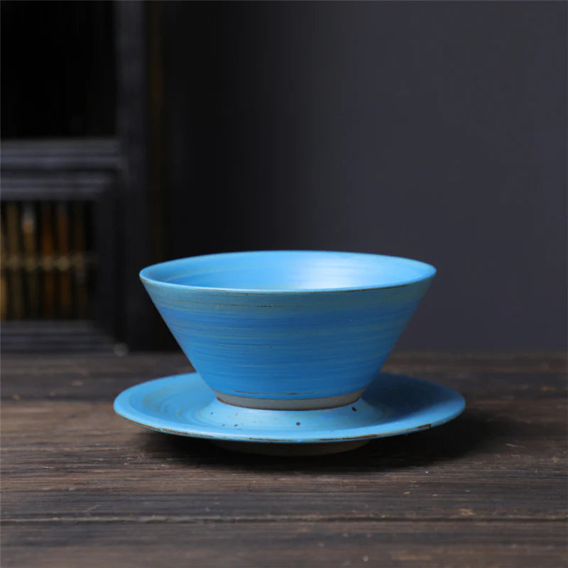 Buddha Stones Planet Design Ceramic Coffee Mug Rough Pottery Tea Coffee Cup With Saucer