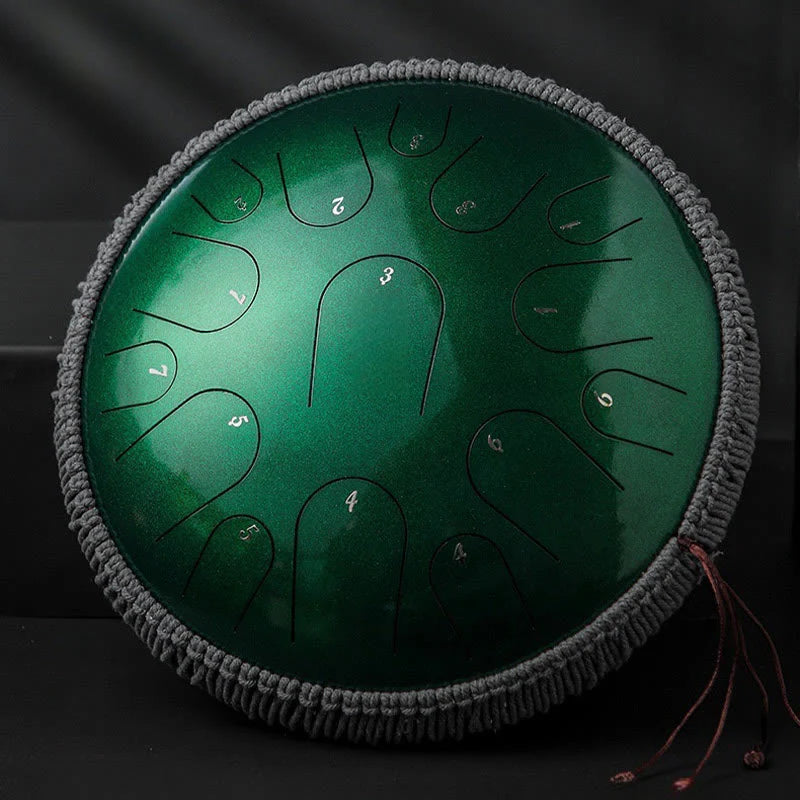 Buddha Stones Steel Tongue Drum Sound Healing Mindfulness Meditation Drum Kit 15 Note 14 Inch Percussion Instrument