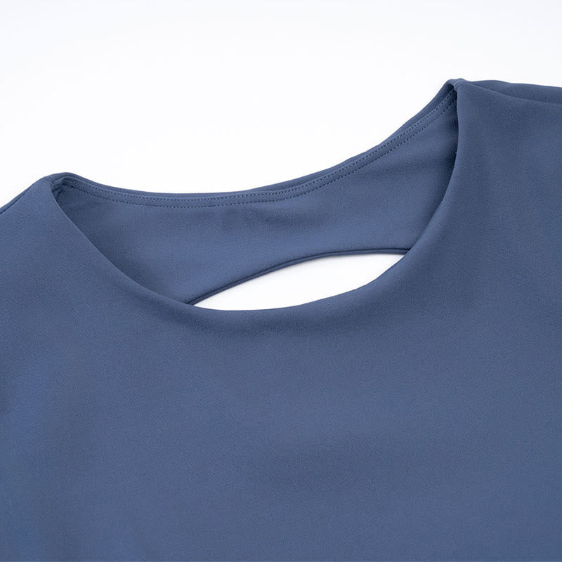 Buddha Stones Long Sleeve Backless Bra Sports Fitness Yoga Women's Tank Top