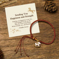 Buddha Stones Sending You Happiness and Strength Year of the Horse String Includes Gift Message Card