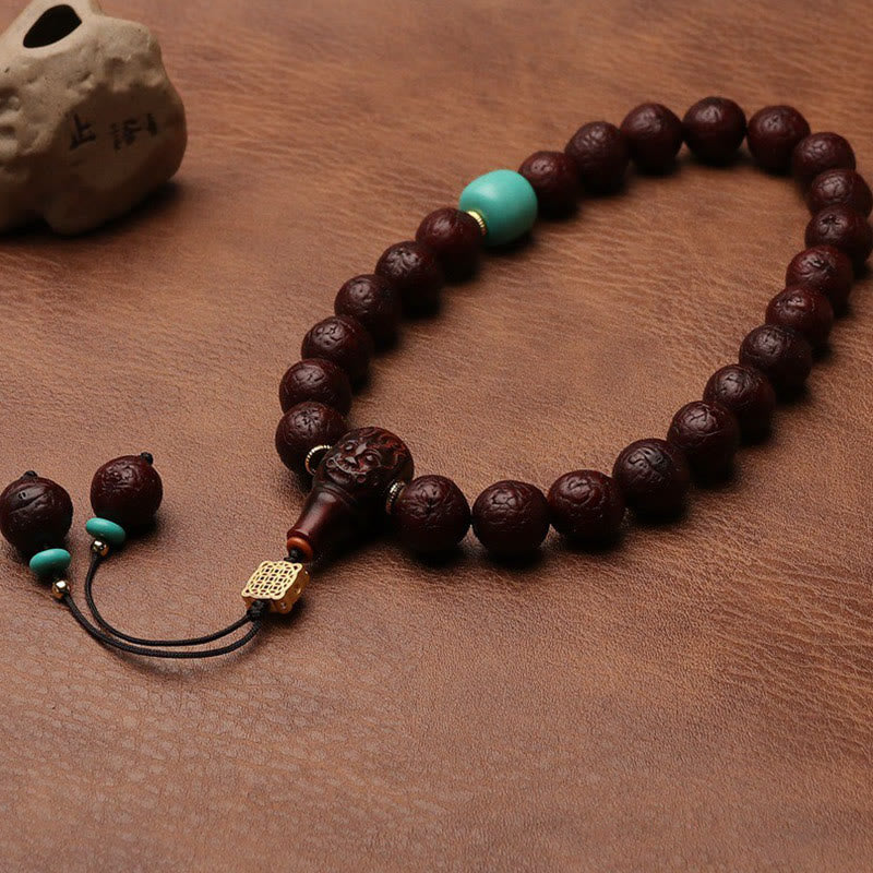 Buddha Stones Tibetan Bodhi Seed Agate Bead Luck Wealth Tassel Charm Wrist Mala (Extra 30% Off | USE CODE: FS30)