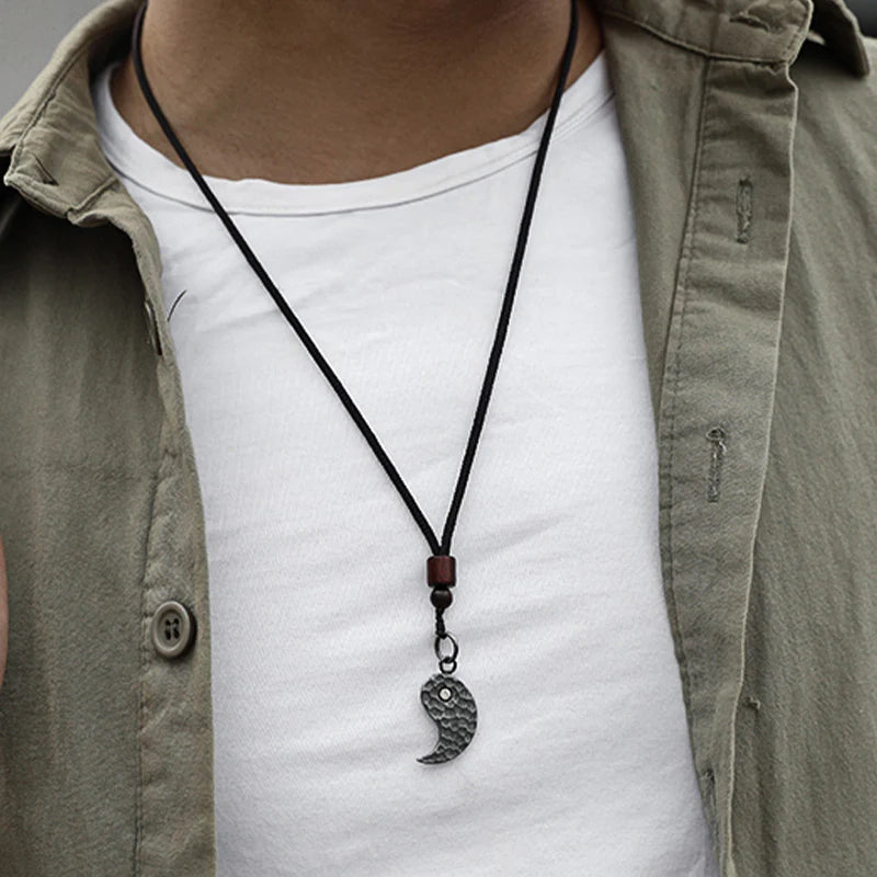 Buddha Stones 990 Sterling Silver Yin Yang Balance Harmony Necklace Pendant (Extra 30% Off | USE CODE: FS30)