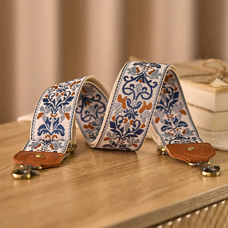 Buddha Stones Flower Geometric Embroidery Adjustable Handbags Crossbody Shoulder Bag Straps Replacement