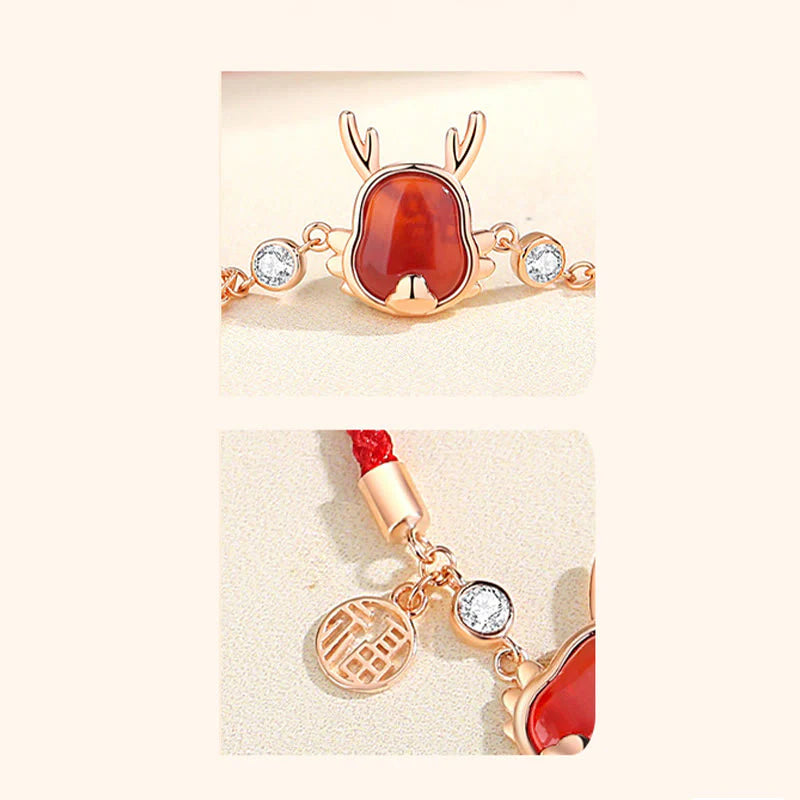 âââA Flash Sale- Buddha Stones 925 Sterling Silver Year of the Dragon Natural Red Agate Dragon Attract Fortune Fu Character Strength Bracelet Necklace Pendant Earrings