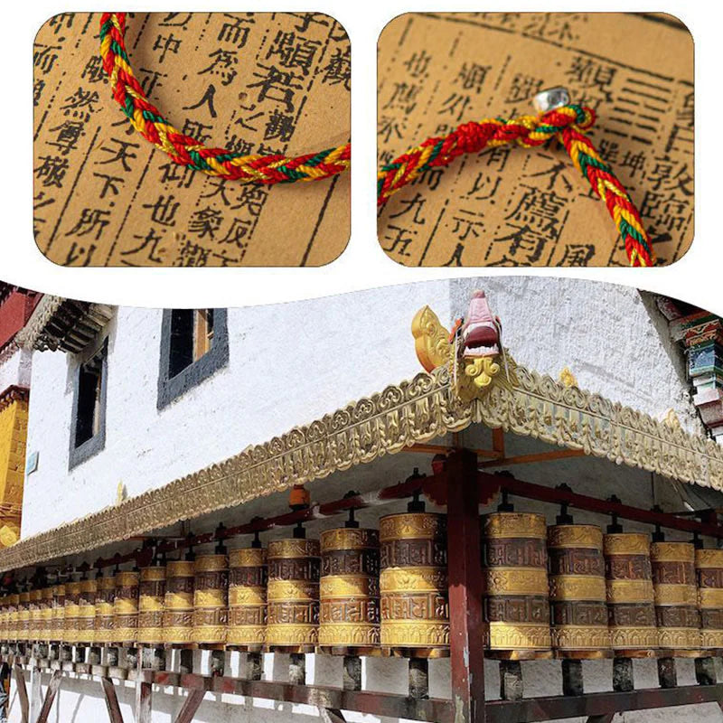 Buddha Stones May you be good fortune and success Lucky Multicolored Bracelet
