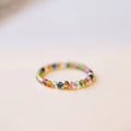 Buddha Stones Natural Tourmaline Positive Love Ring