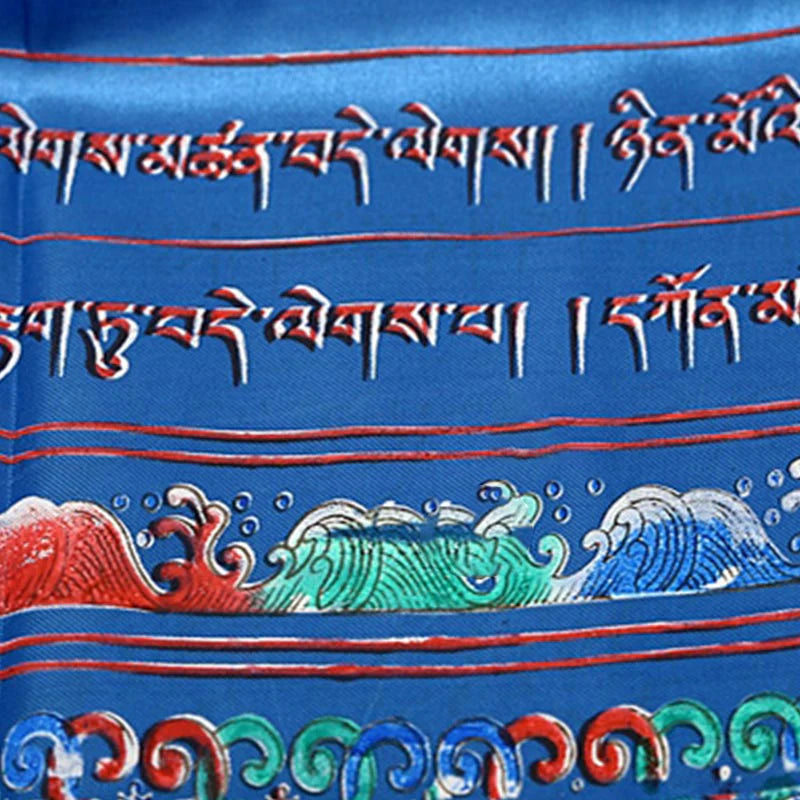 Buddha Stones Tibetan Lucky Blessing 5 Colors Khata Decoration