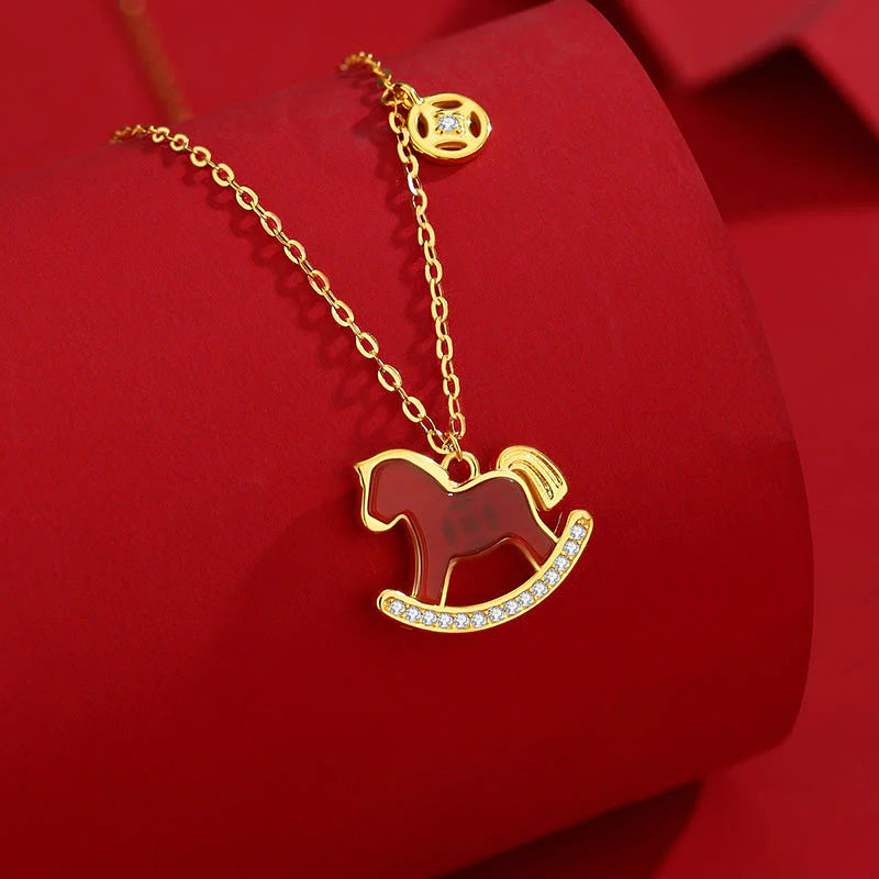 Buddha Stones 925 Sterling Silver Year Of The Horse Design Red Agate Confidence Earrings