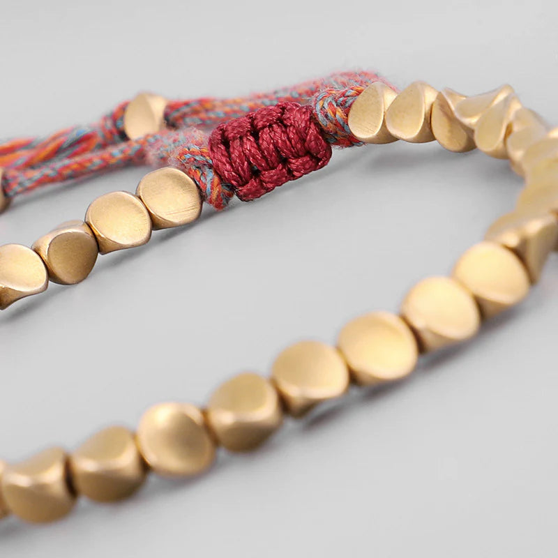 Buddha Stones Tibetan Copper Beads Healing Luck Bracelet