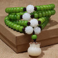 Buddha Stones Natural Bodhi Seed 108 Beads Mala Wisdom Bracelet