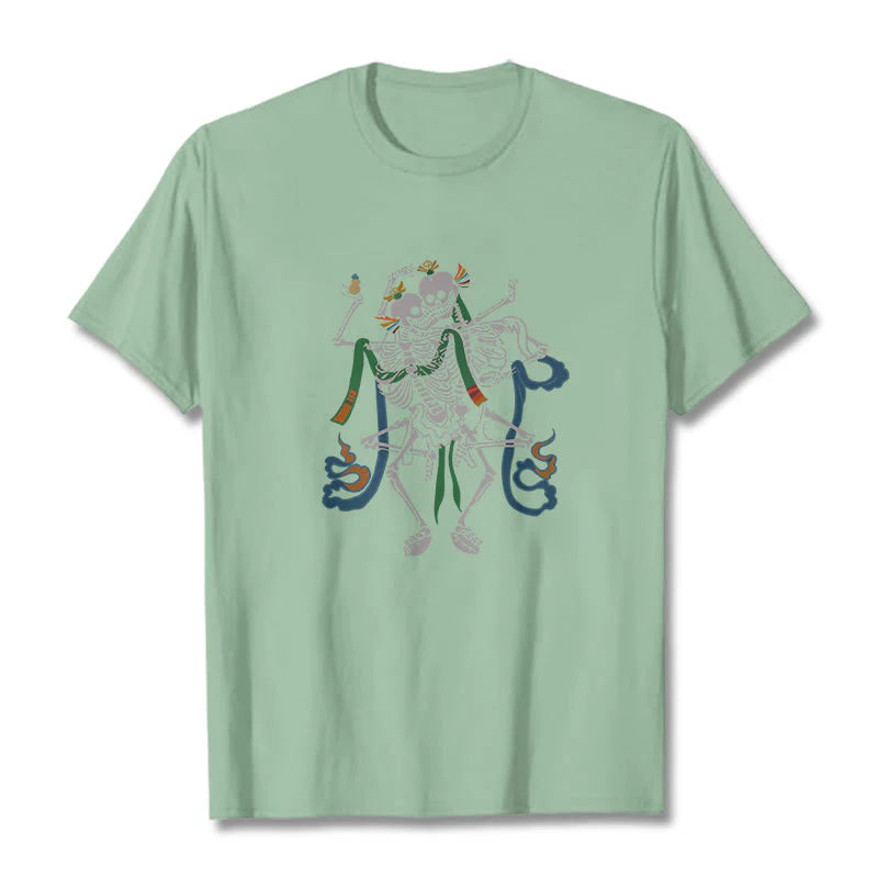 Buddha Stones Tibetan The Lord Of The Corpse Forest Design Tee T-shirt