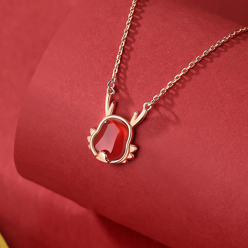 âââA Flash Sale- Buddha Stones 925 Sterling Silver Year of the Dragon Natural Red Agate Dragon Attract Fortune Fu Character Strength Bracelet Necklace Pendant Earrings