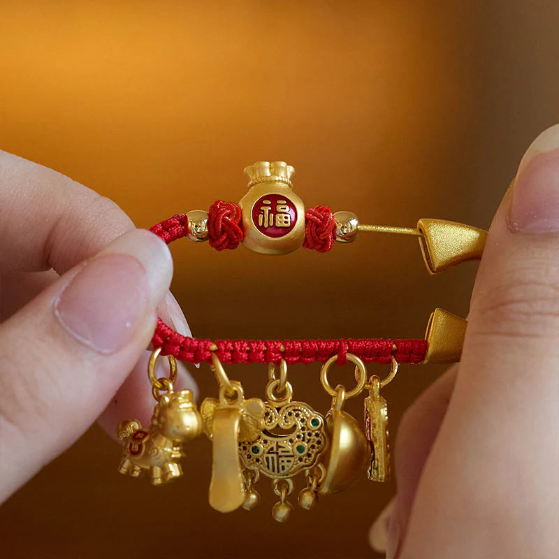 Buddha Stones Wishing You Fortune and Good Luck Year of the Horse Brooch Includes Gift Message Card