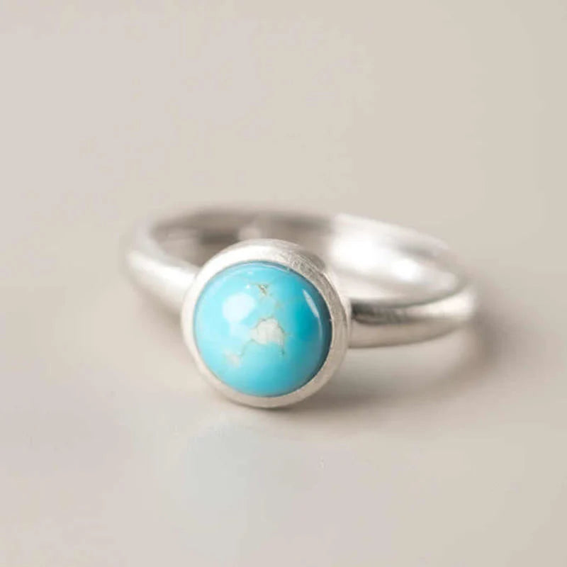 Buddha Stones Natural 925 Sterling Silver Lazurite TurquoiseÂ Adjustable Balance Ring