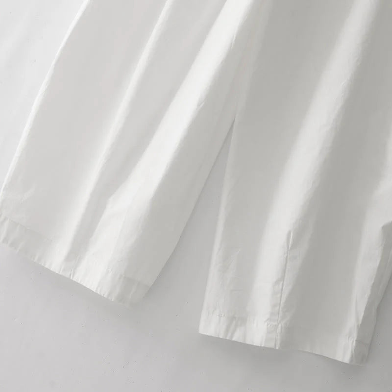 Buddha Stones Plain High Waist Pleats Design Women's Harem Pants With Pockets
