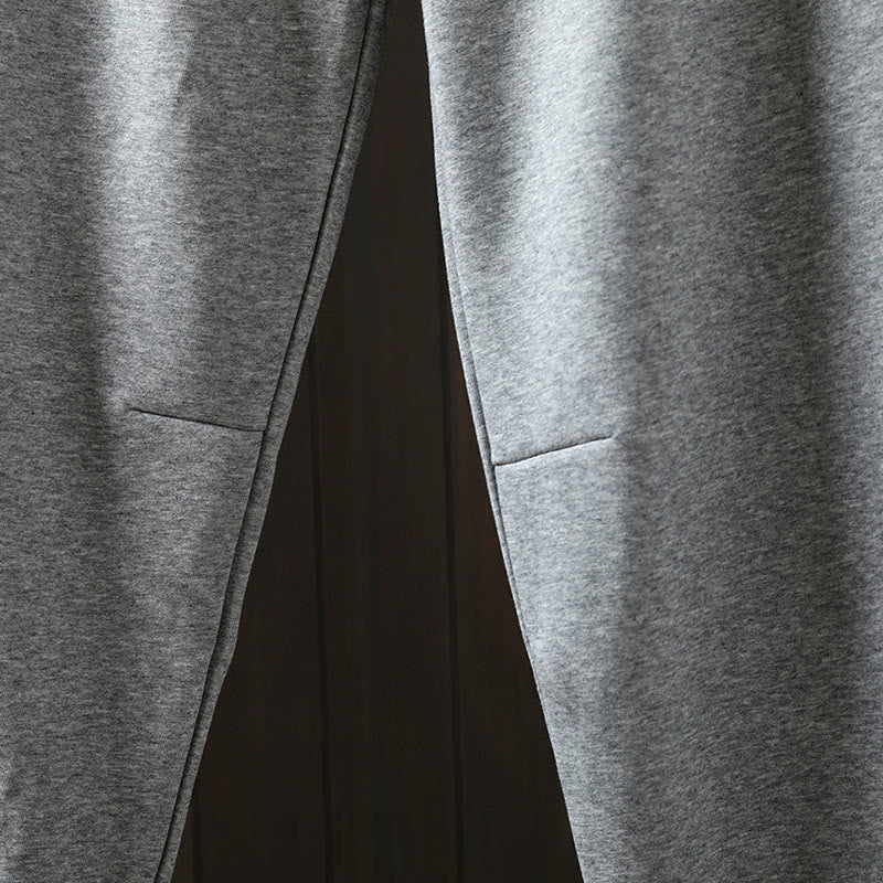Buddha Stones Fall Solid Color-Blocked Women's Cotton Pants With Pockets
