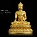 Buddha Stones Shakyamuni Amitabha Medicine Buddha Figurine Serenity Copper Statue Home Decoration